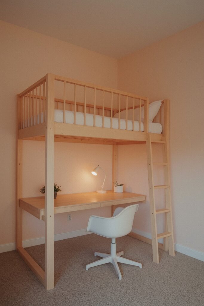 Loft Bed with Built-In Study Area