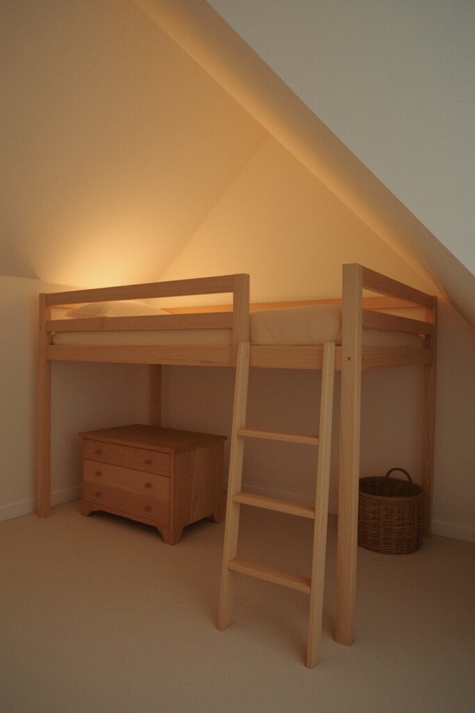 Low Loft Bed for Rooms with Tight Ceilings