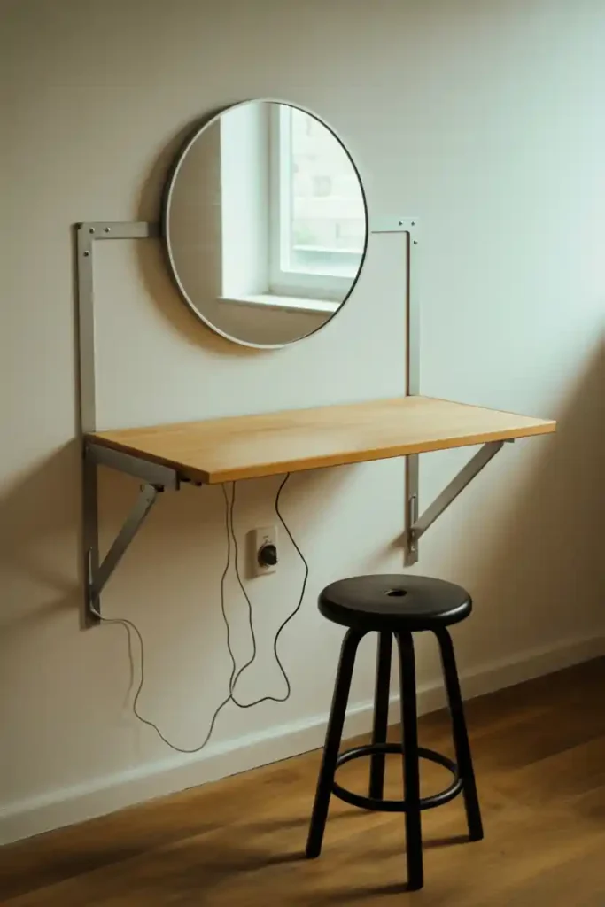Wall-Mounted Drop-Leaf Vanity