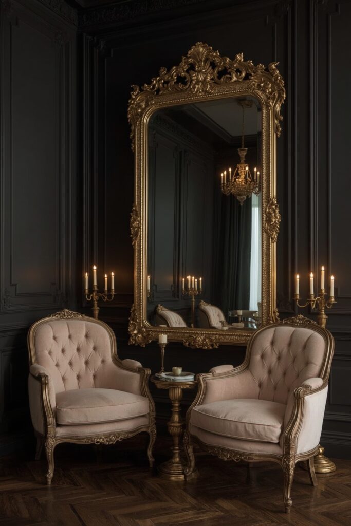 Moody Paint with Oversized Mirror