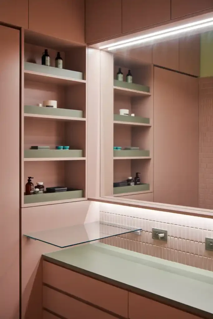 Pocket-Wall Vanity for Two