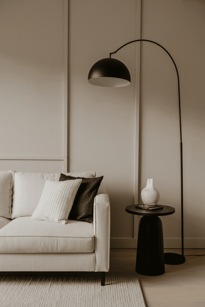 Slimline Floor Lamps Instead of Side Tables
