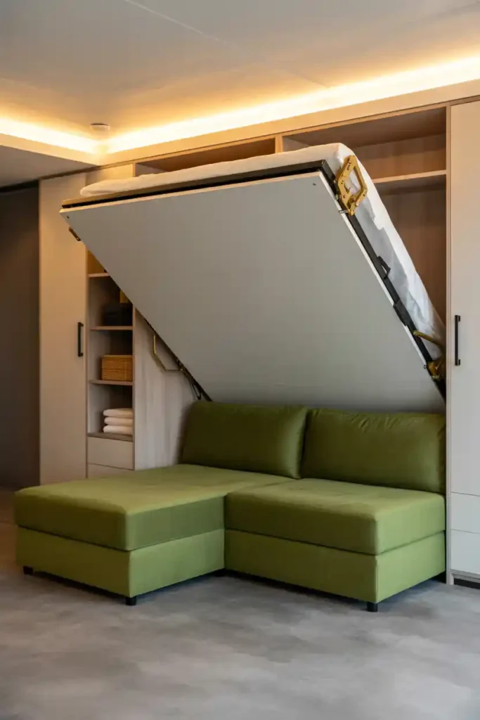 Murphy Bed with Integrated Sofa