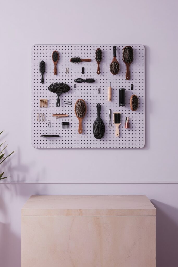 Wall Pegboard for Hair Tools