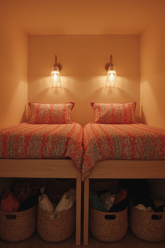 Double Loft Beds for Shared Sibling Room