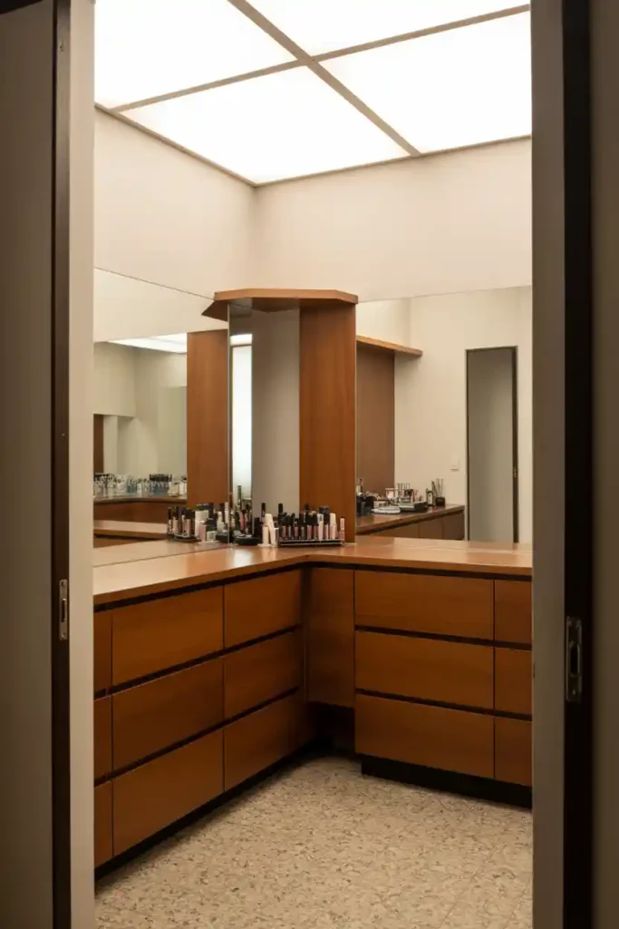 L-Shaped Vanity Filling Dead Corner