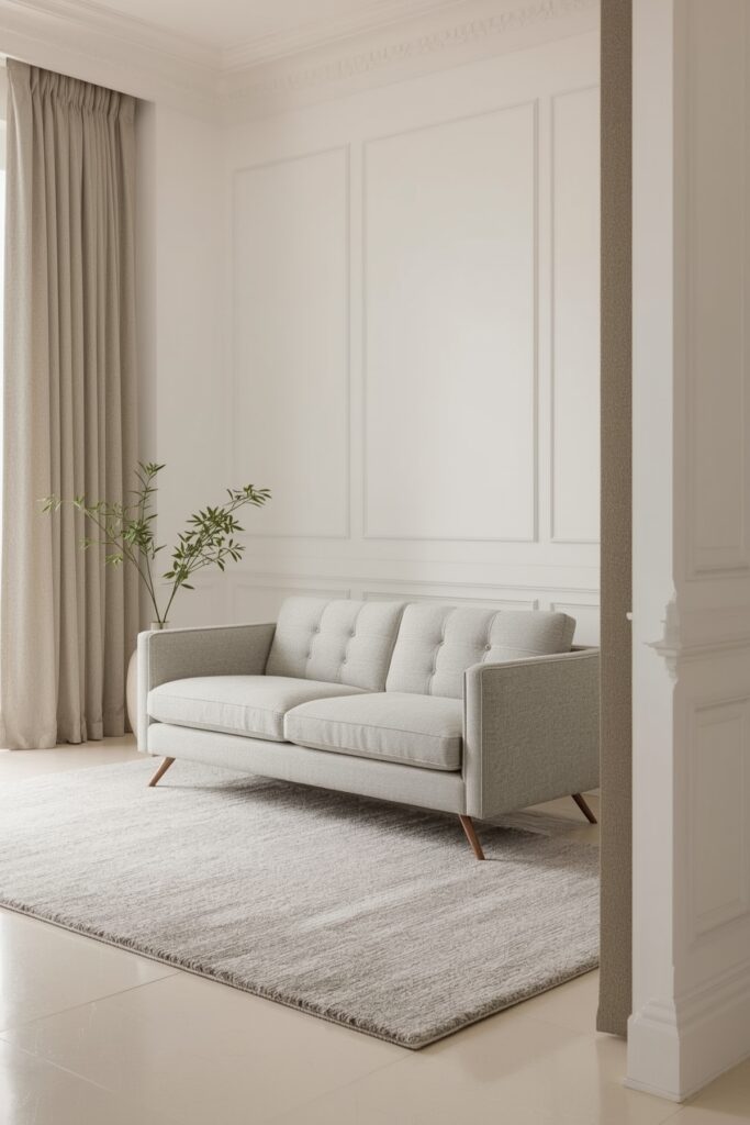 Monochrome Minimalist Lounge Design