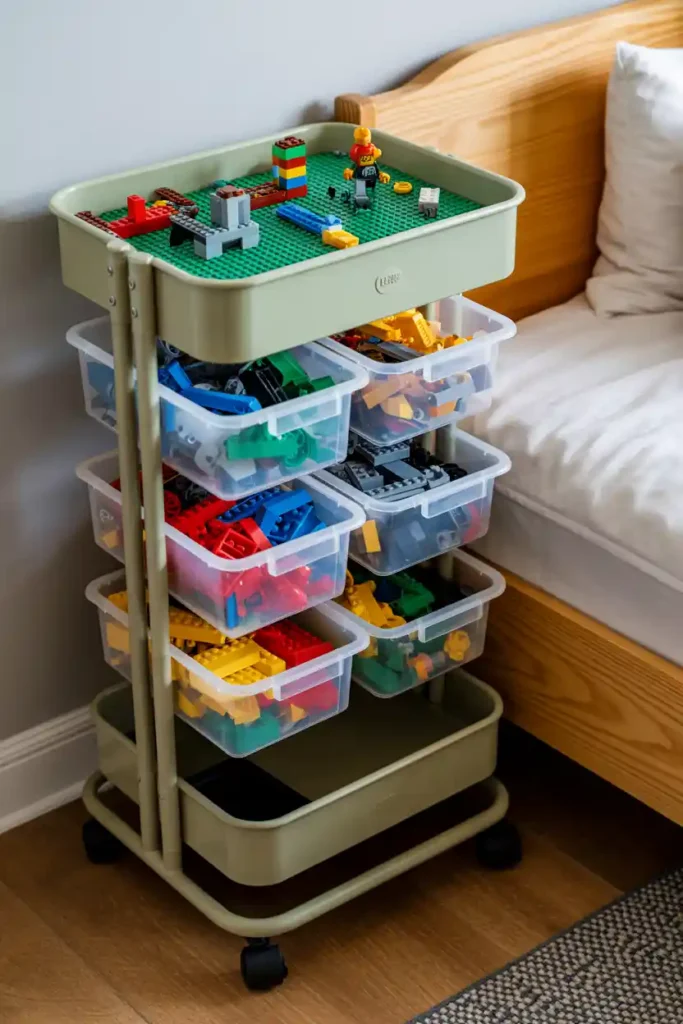 Rolling Lego Craft Cart