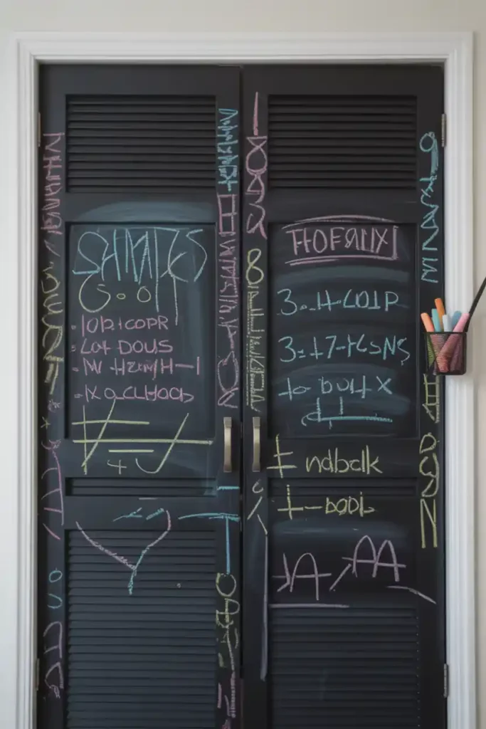 Chalkboard Door for Creative Scribbles