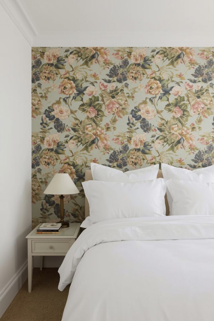 Bold Removable Wallpaper Behind a Bed or Desk