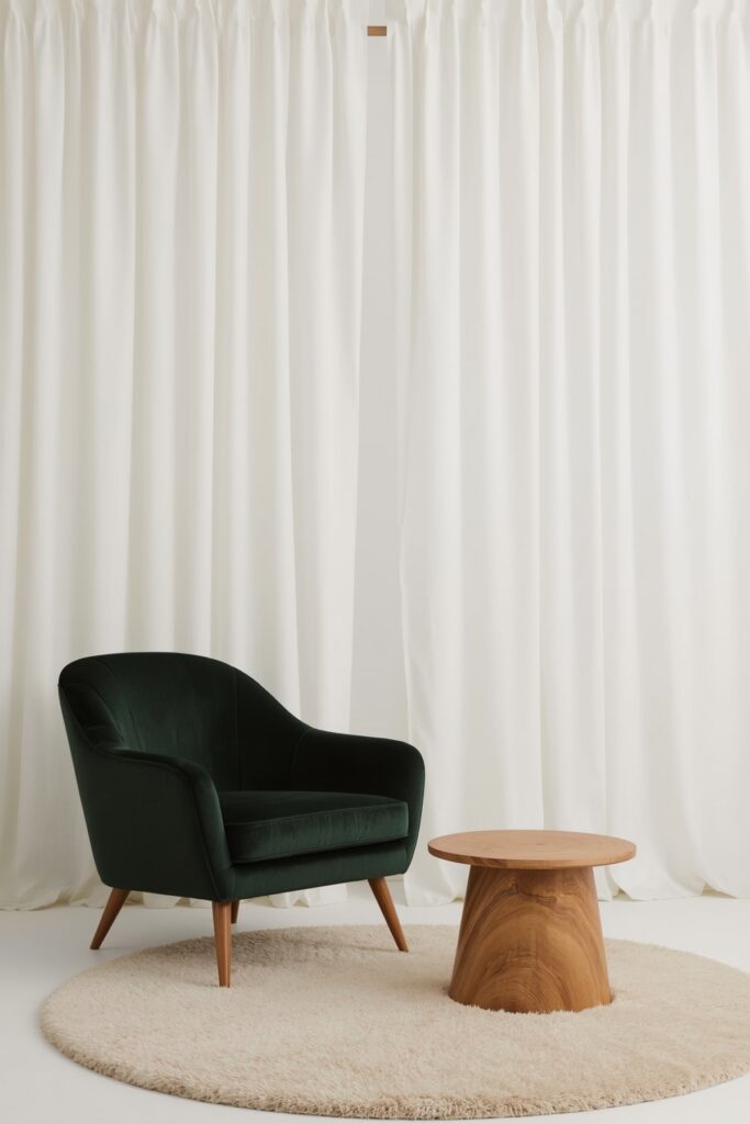 Lounge with Floor-to-Ceiling Drapes