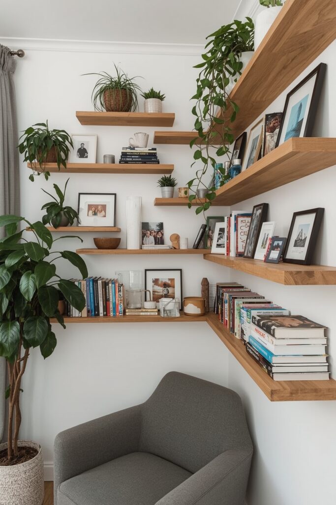 Wall-Mounted Floating Shelves