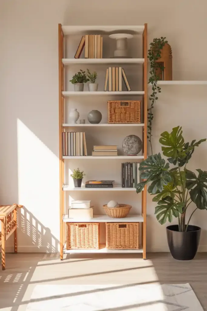 Floor-to-Ceiling Bookcase Partition