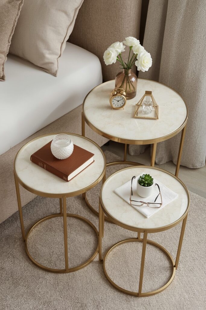 Nesting Tables for Bedside Use