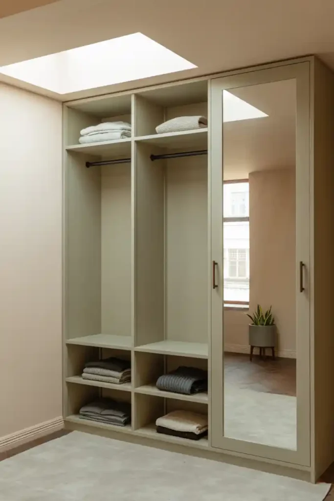 Corner-Mounted Wardrobe Towers