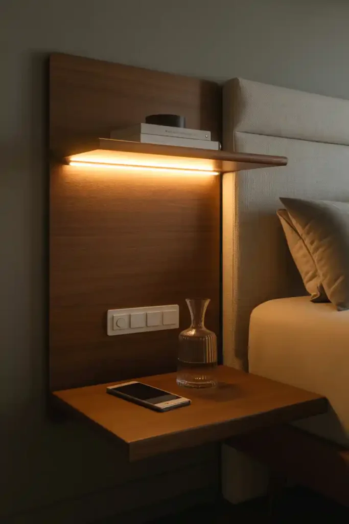 Bi-Level Nightlight Shelves