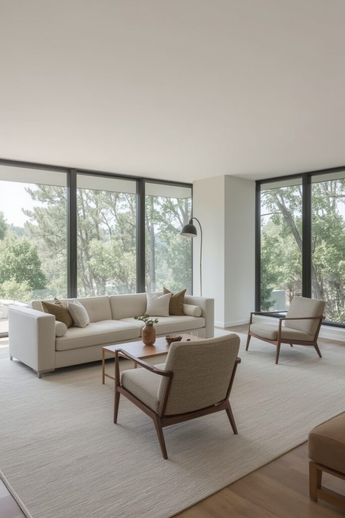 Low-Profile Furniture to Widen View