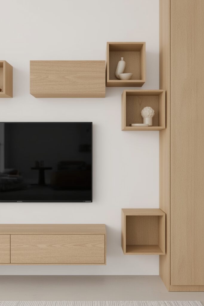 Scandinavian Floating Box Wall