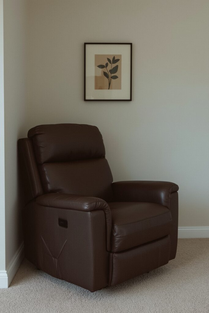 Wall-Hugger Recliner Sofa in Leatherette