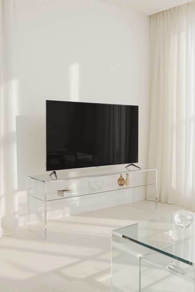 Acrylic Console for Visual Lightness
