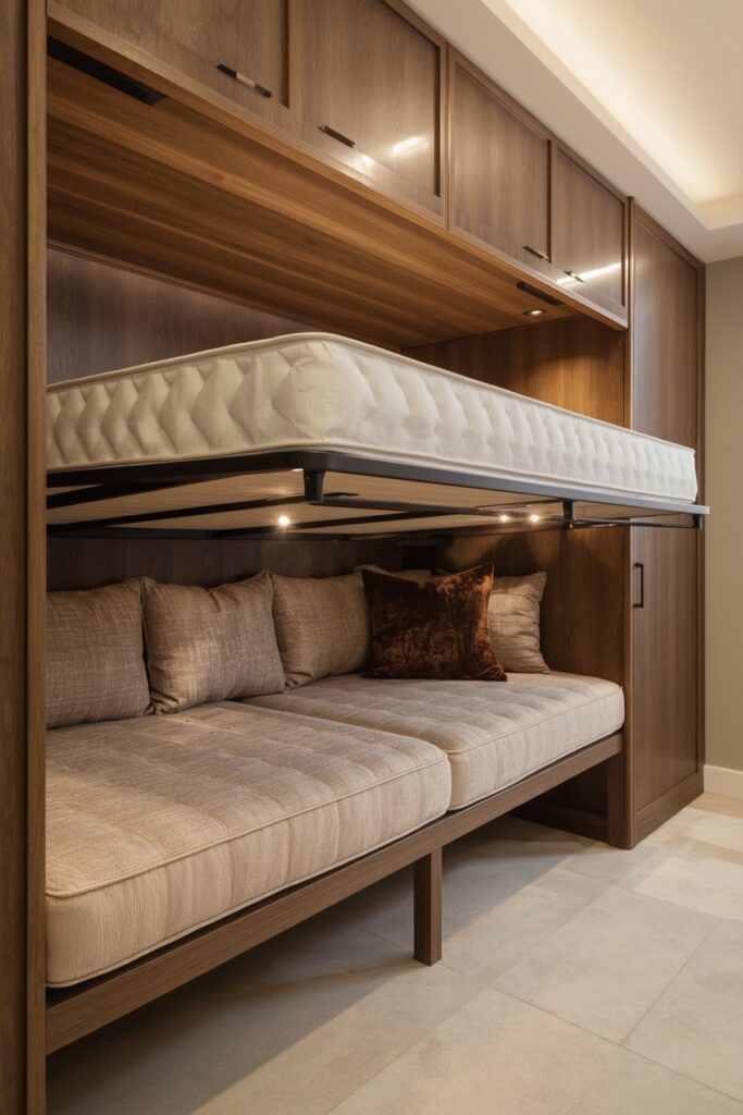 Pull-Out Twin Bed Under Full Bed Combo