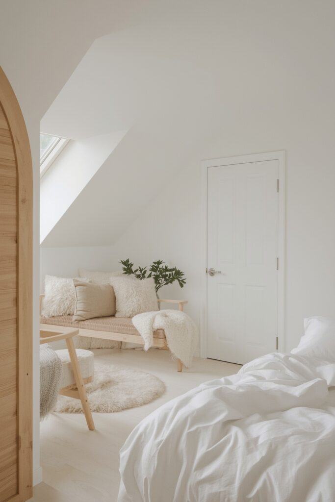 Scandinavian Loft with Natural Wood Finish