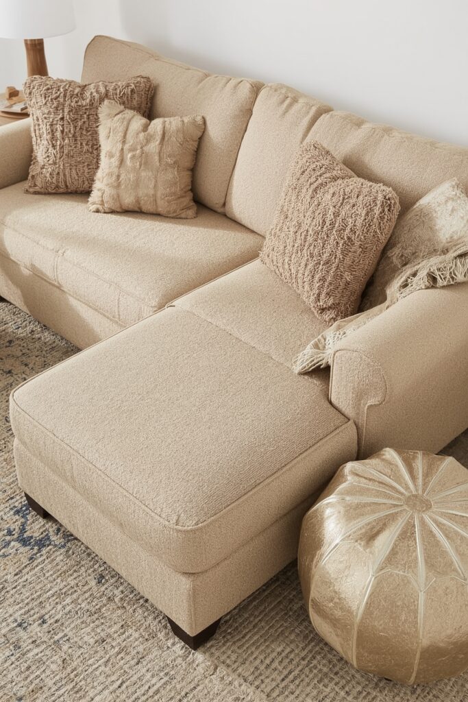 Sofa with Pull-Out Ottoman Set
