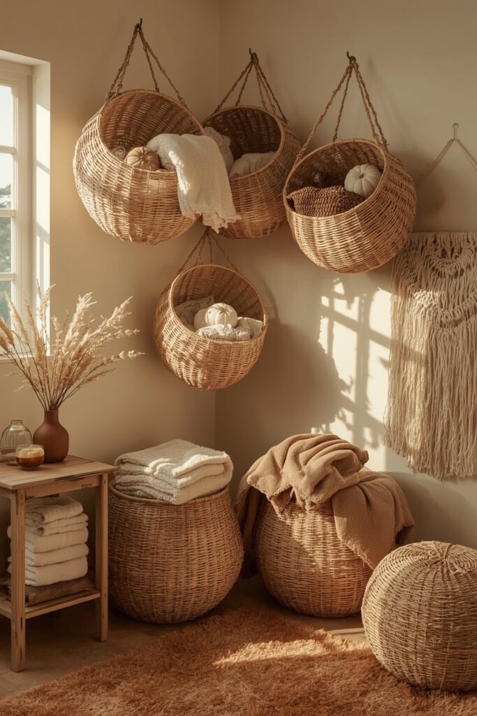 Ceiling-Hung Storage Baskets