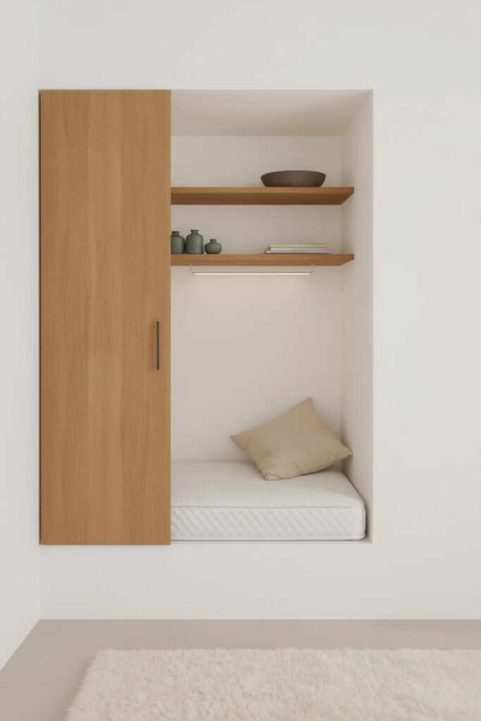 Foldable Floor Mattress Cabinet Design
