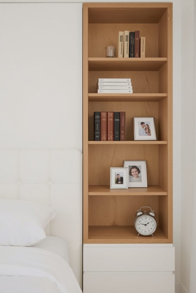 Headboard with Storage Cubes