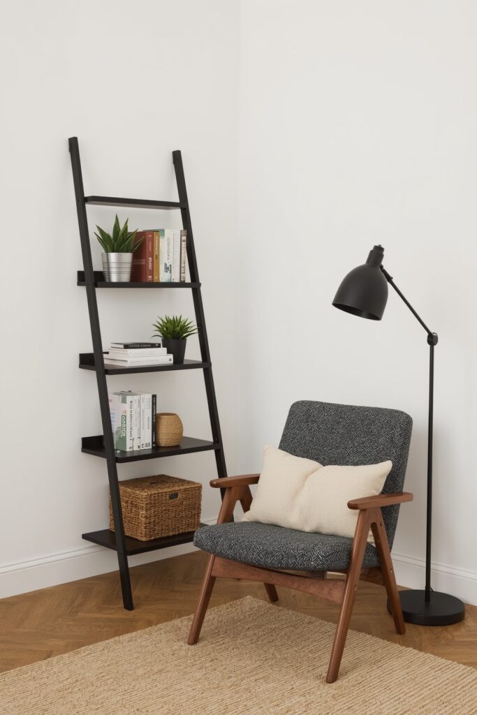 Ladder Shelf Leaning in an Open Corner