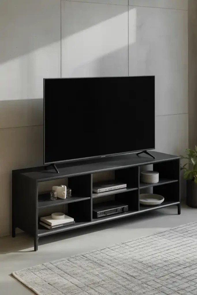 Minimalist Metal Frame Unit with Cable Channels