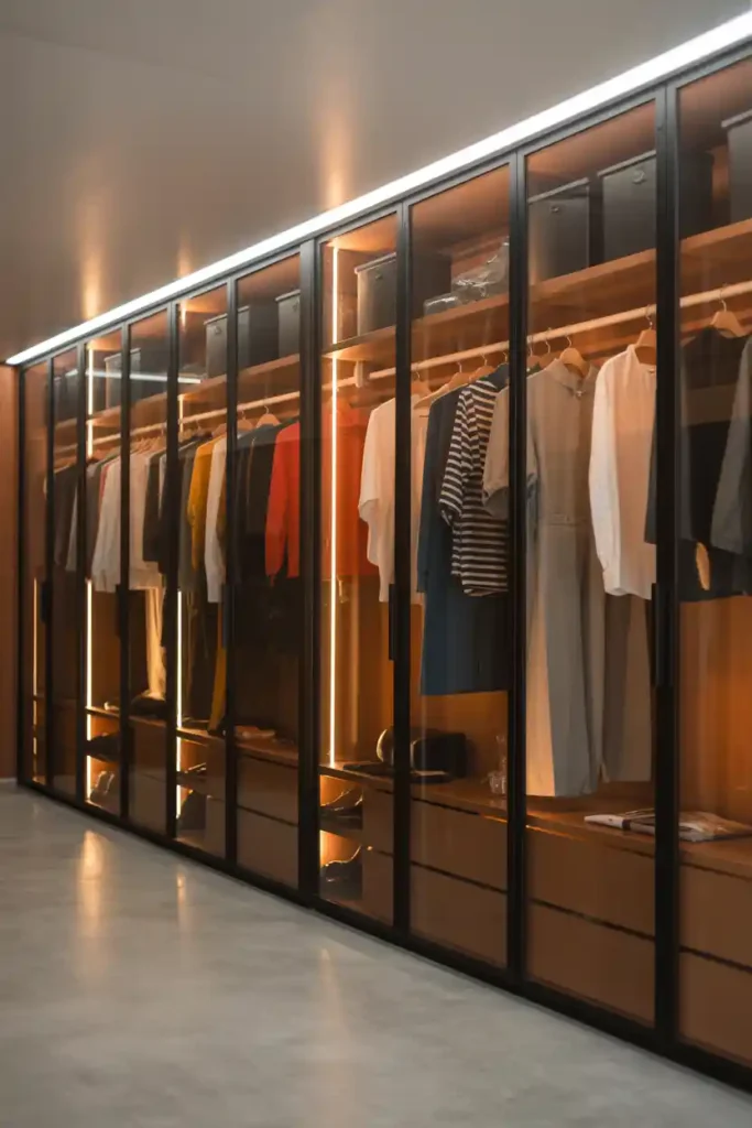 Transparent Acrylic Wardrobe to Lighten Visual Bulk