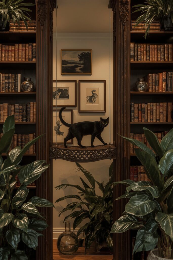 Hanging Bridge Between Two High Shelves