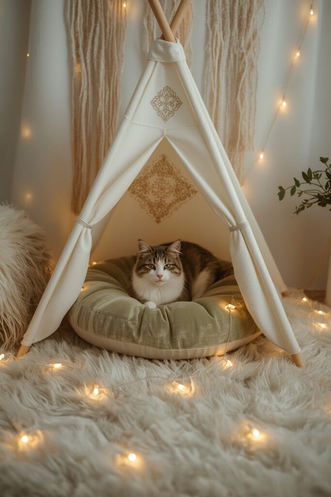 DIY Teepee Tent for Cozy Cat Sleep Spot