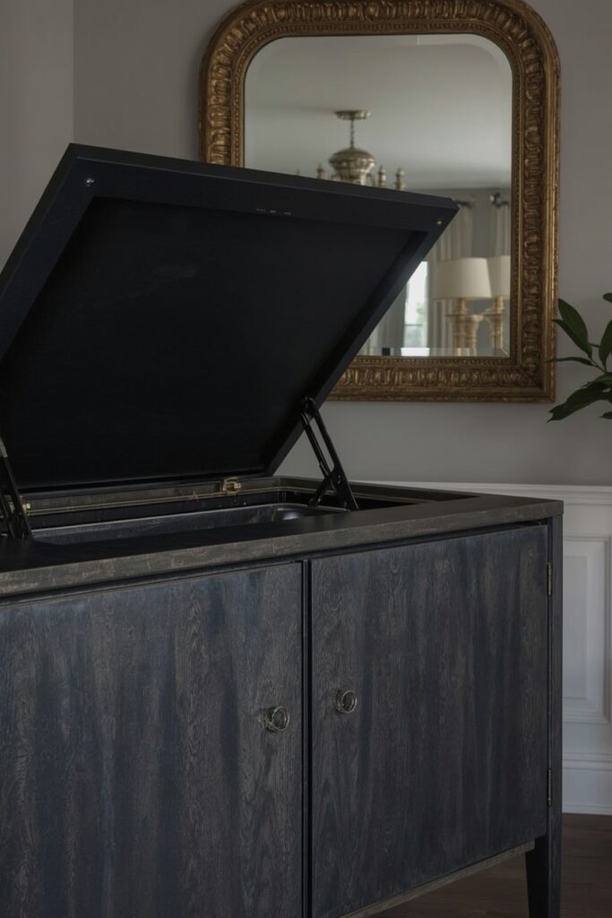 Sideboard with Top-Lift for Screen