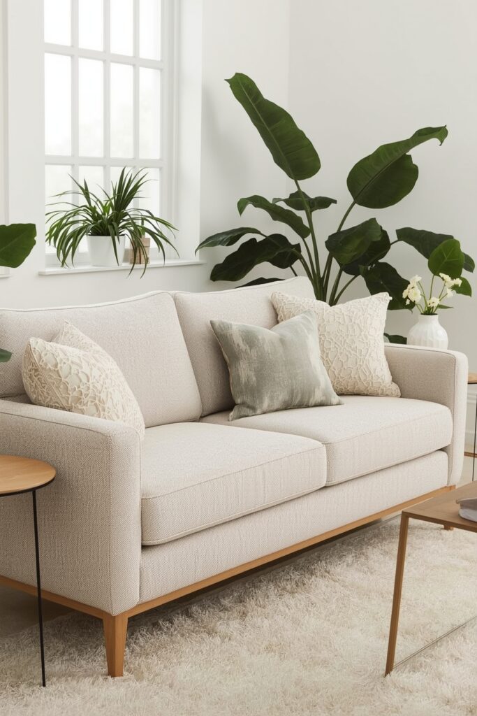 Sofa with Swappable Side Tables