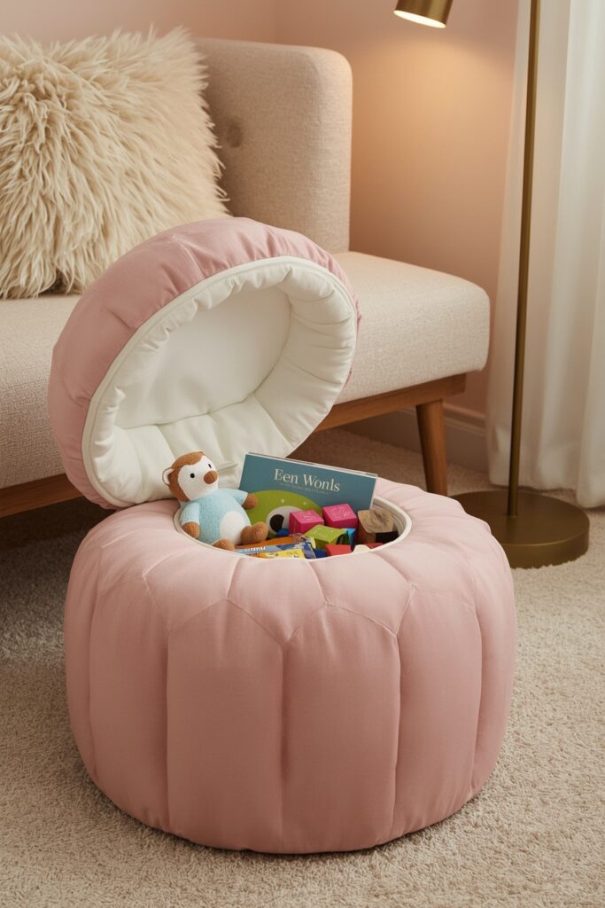 Storage Pouf or Ottoman