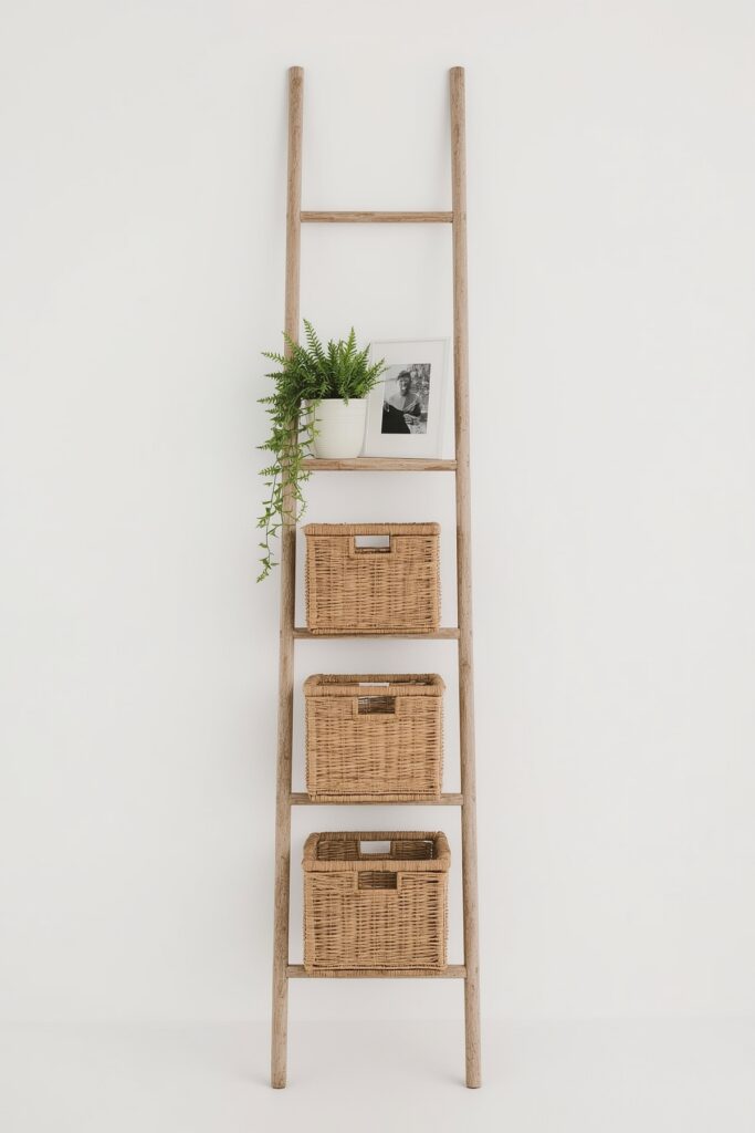 Use a Ladder Shelf for Decor and Storage