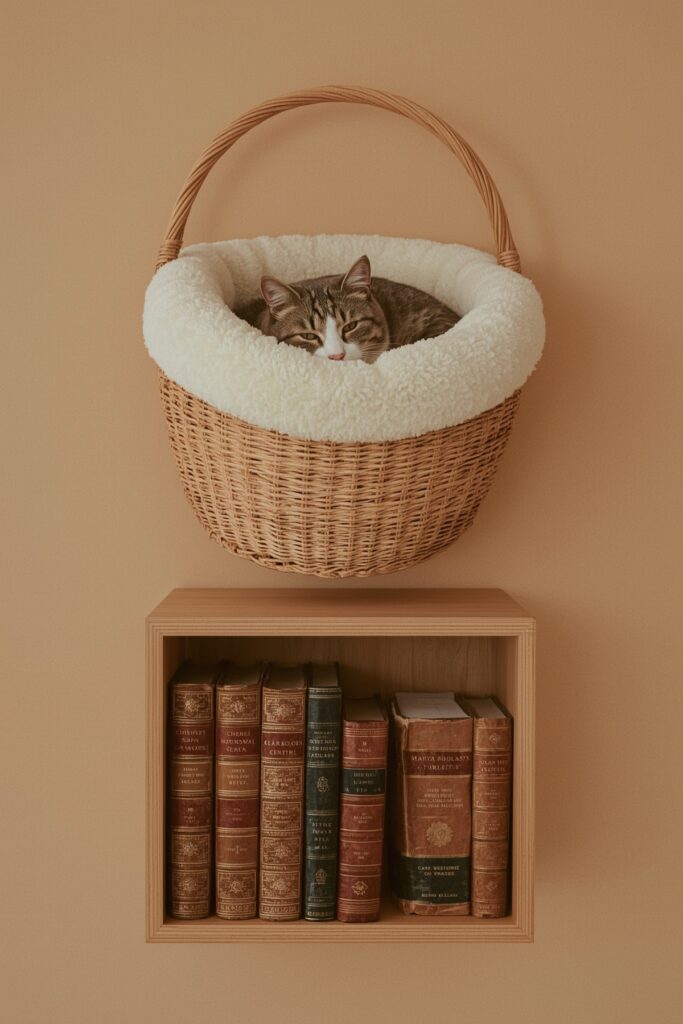 Low Nightstand with Tunnel Entry for Cats