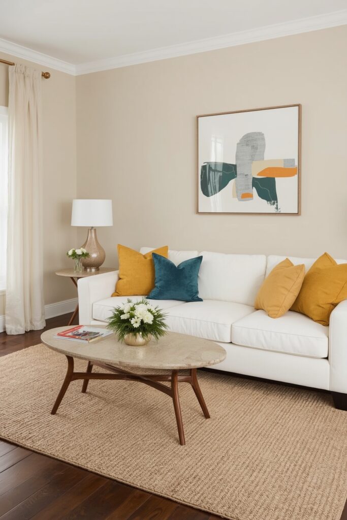 Neutral Color Scheme with Pops of Color