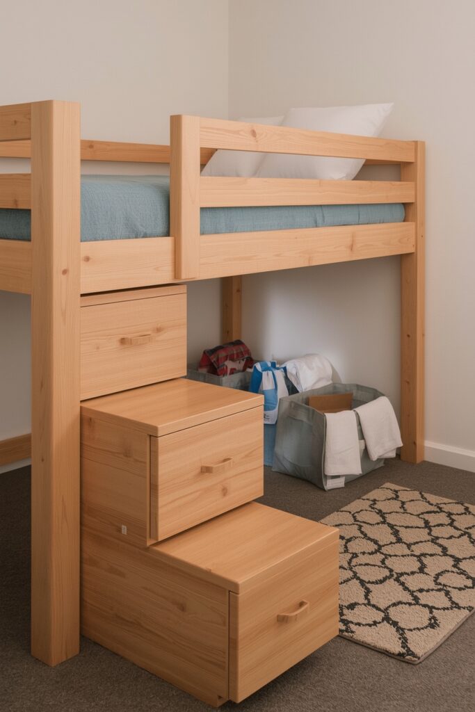 Storage Staircase Loft Bed