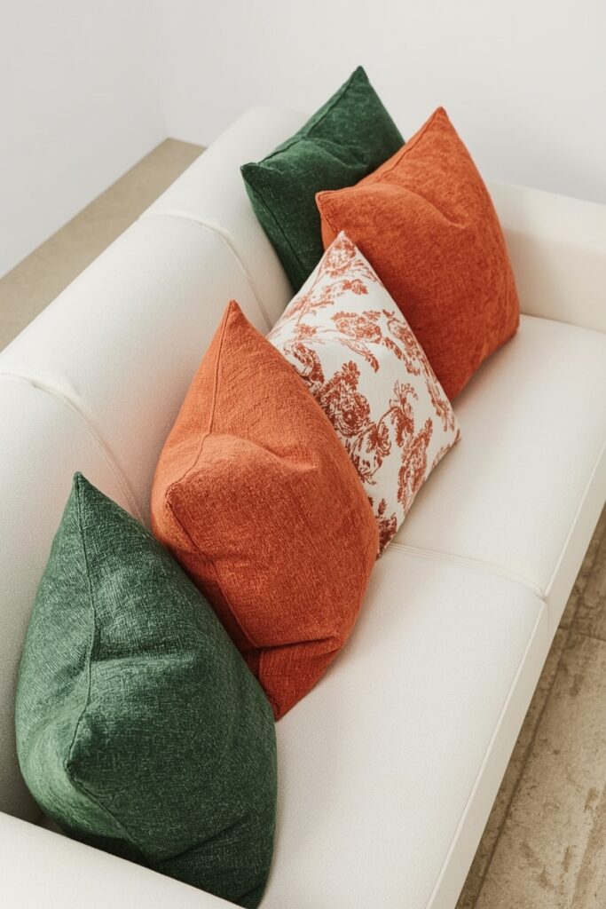 Bold Throw Pillows as Color Anchors