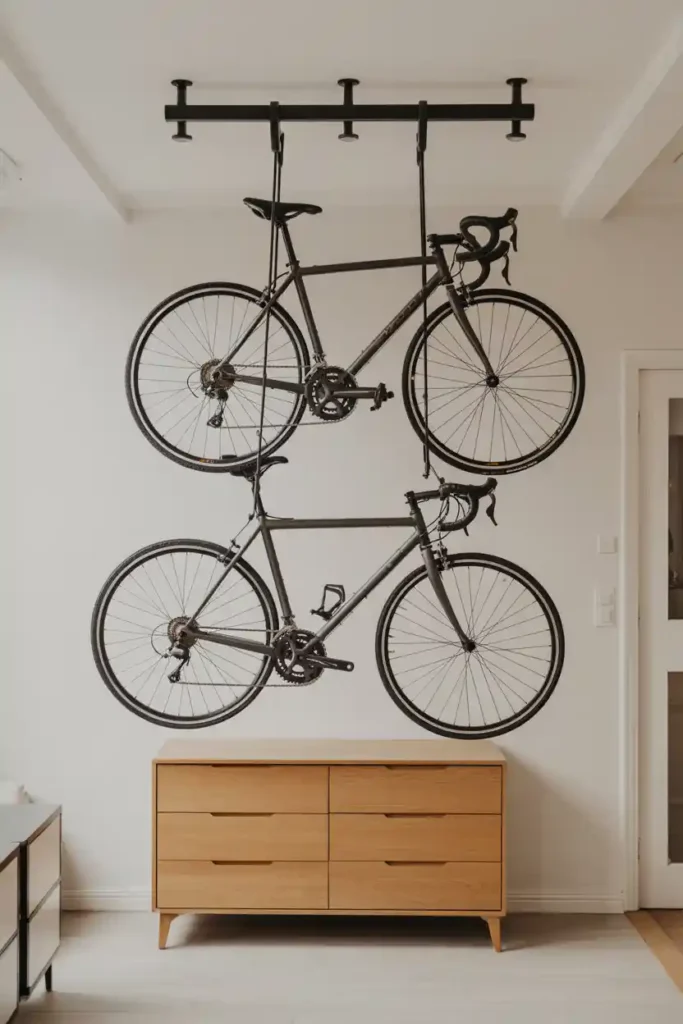 Ceiling-Mounted Bike Hoist for Two