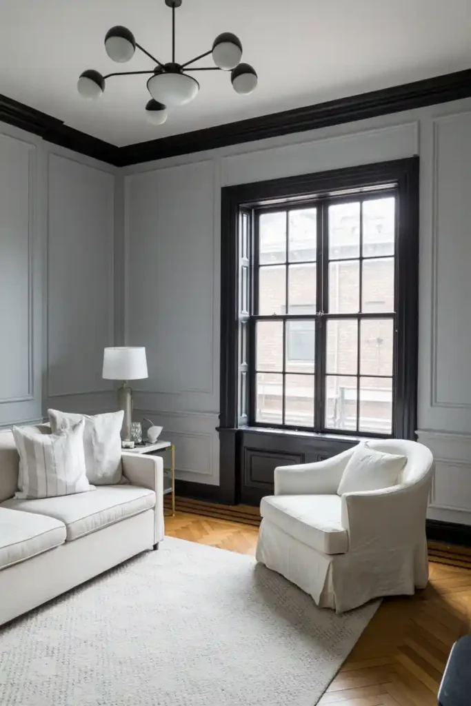 Light Color Palette with High Contrast Trim