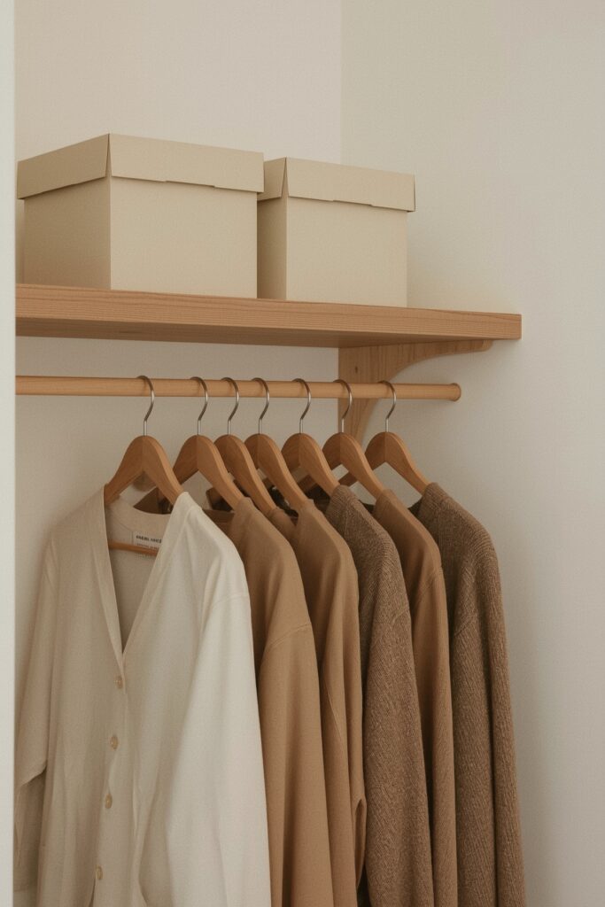 Single Shelf with Hanging Rod