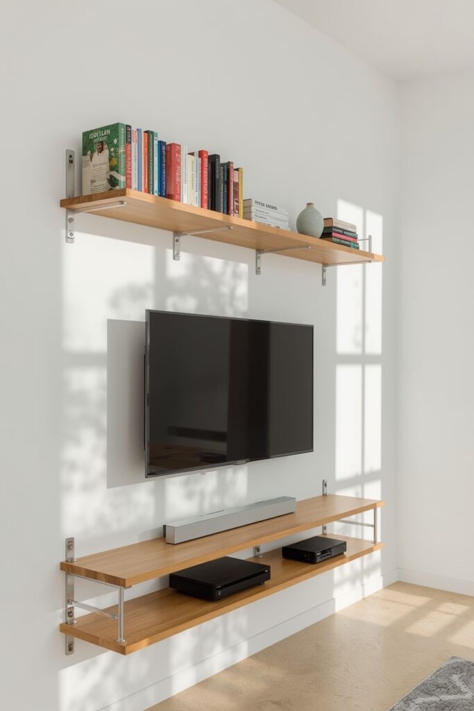 Compact Wall Ladder Entertainment Rail