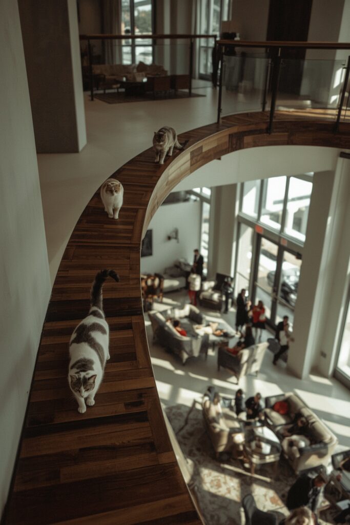Cat Walkway That Wraps Around the Room