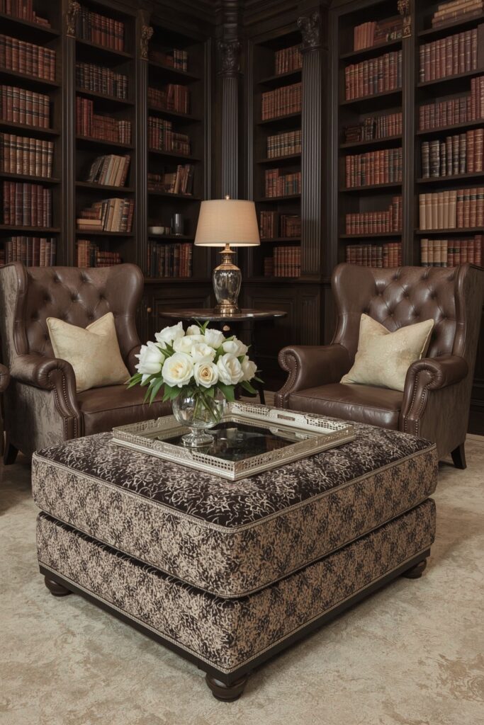 Compact Lounge with Ottoman Coffee Table