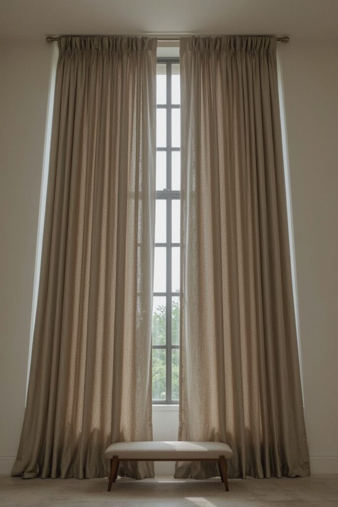 Floor-to-Ceiling Curtains Enhancing Vertical Space